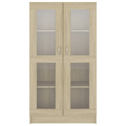 Vitrinenschrank Sonoma-Eiche 82,5x30,5x150 cm Holzwerkstoff