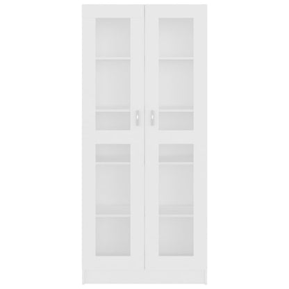Vitrinenschrank Weiß 82,5x30,5x185 cm Holzwerkstoff