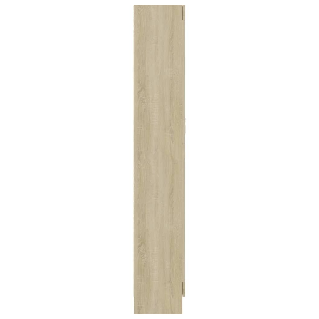 Vitrinenschrank Sonoma-Eiche 82,5x30,5x185 cm Holzwerkstoff