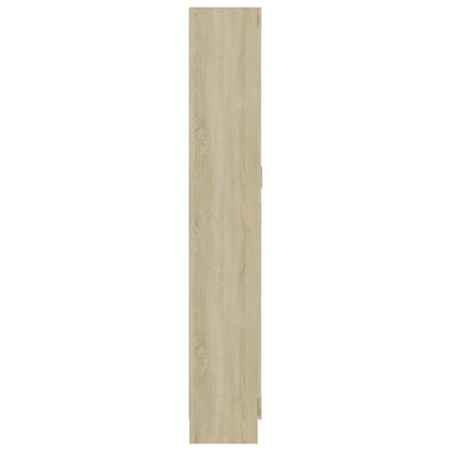 Vitrinenschrank Sonoma-Eiche 82,5x30,5x185 cm Holzwerkstoff