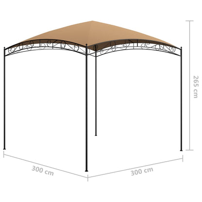 Pavillon 3x3x2,65 m Taupe 180 g/m²