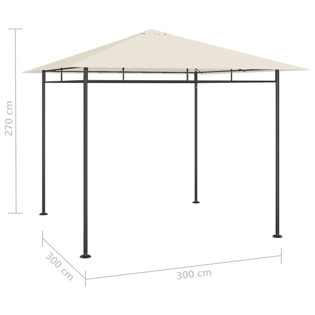 Pavillon 3x3x2,7 m Taupe 180 g/m²