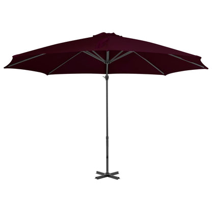 Ampelschirm mit Aluminium-Mast 300 cm Rot