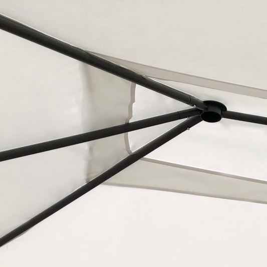 Pavillon mit Pfostenverkleidung 2,98x5,3x2,59 m Creme 160 g/m²