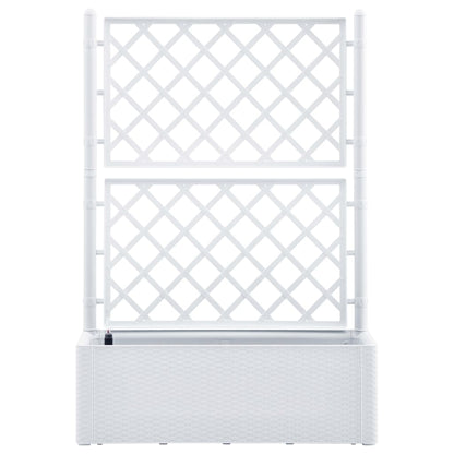 Garten-Hochbeet mit Spalier und Selbstbewässerungssystem Weiß