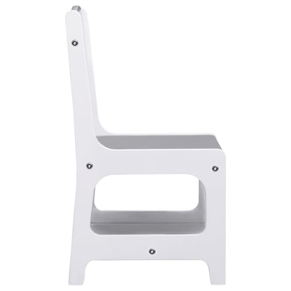 Kindertisch mit 2 Stühlen Weiß MDF