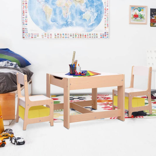 Kindertisch mit 2 Stühlen MDF