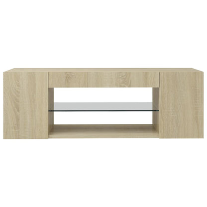 TV-Schrank mit LED-Leuchten Sonoma-Eiche 90x39x30cm
