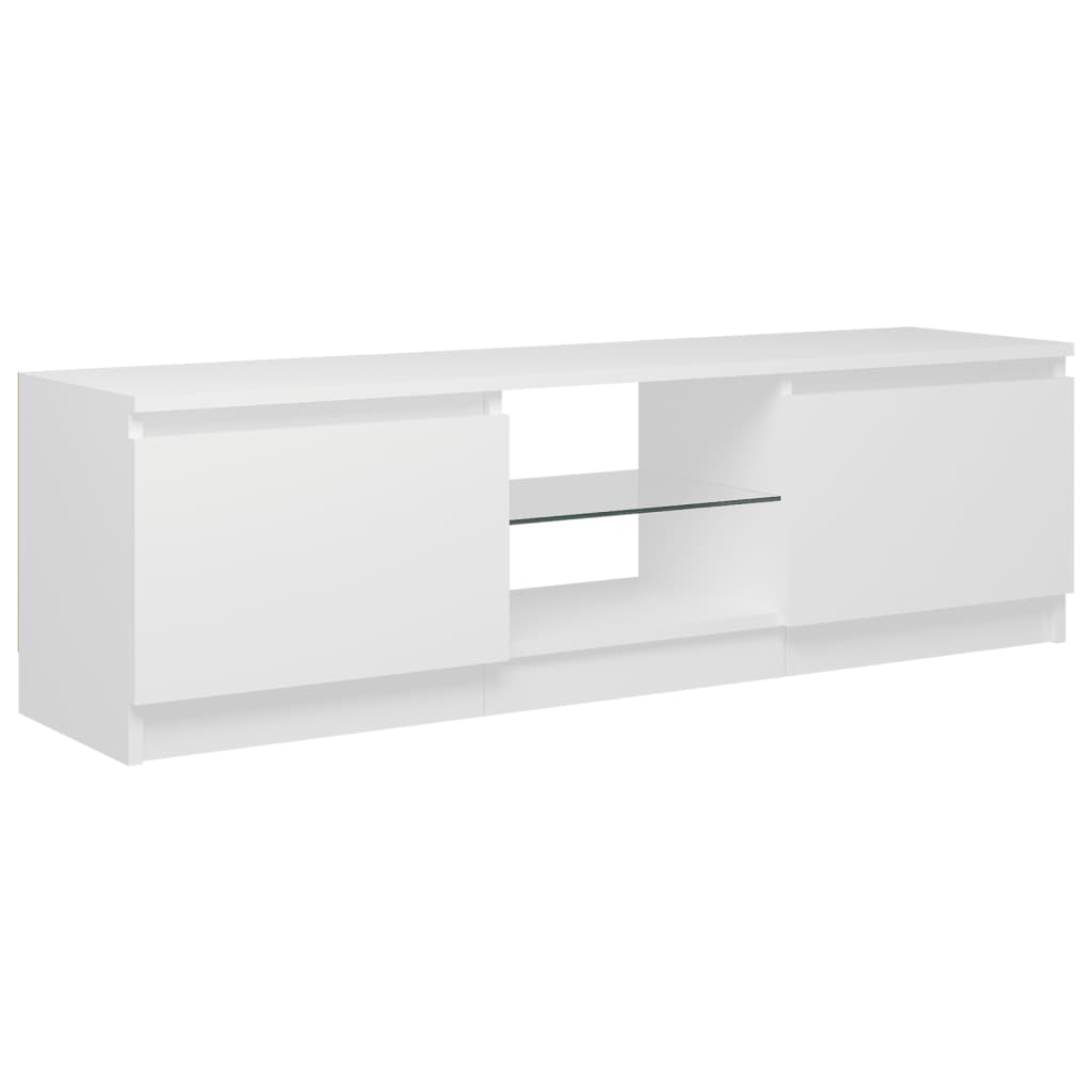 TV-Schrank mit LED-Leuchten Weiß 120x30x36 cm