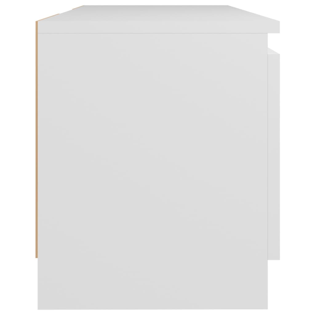 TV-Schrank mit LED-Leuchten Weiß 120x30x36 cm