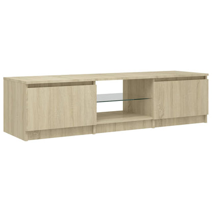 TV-Schrank mit LED-Leuchten Sonoma-Eiche 140x40x36 cm