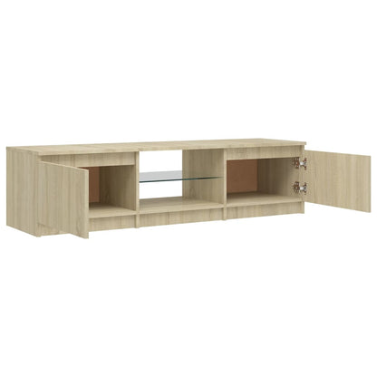 TV-Schrank mit LED-Leuchten Sonoma-Eiche 140x40x36 cm