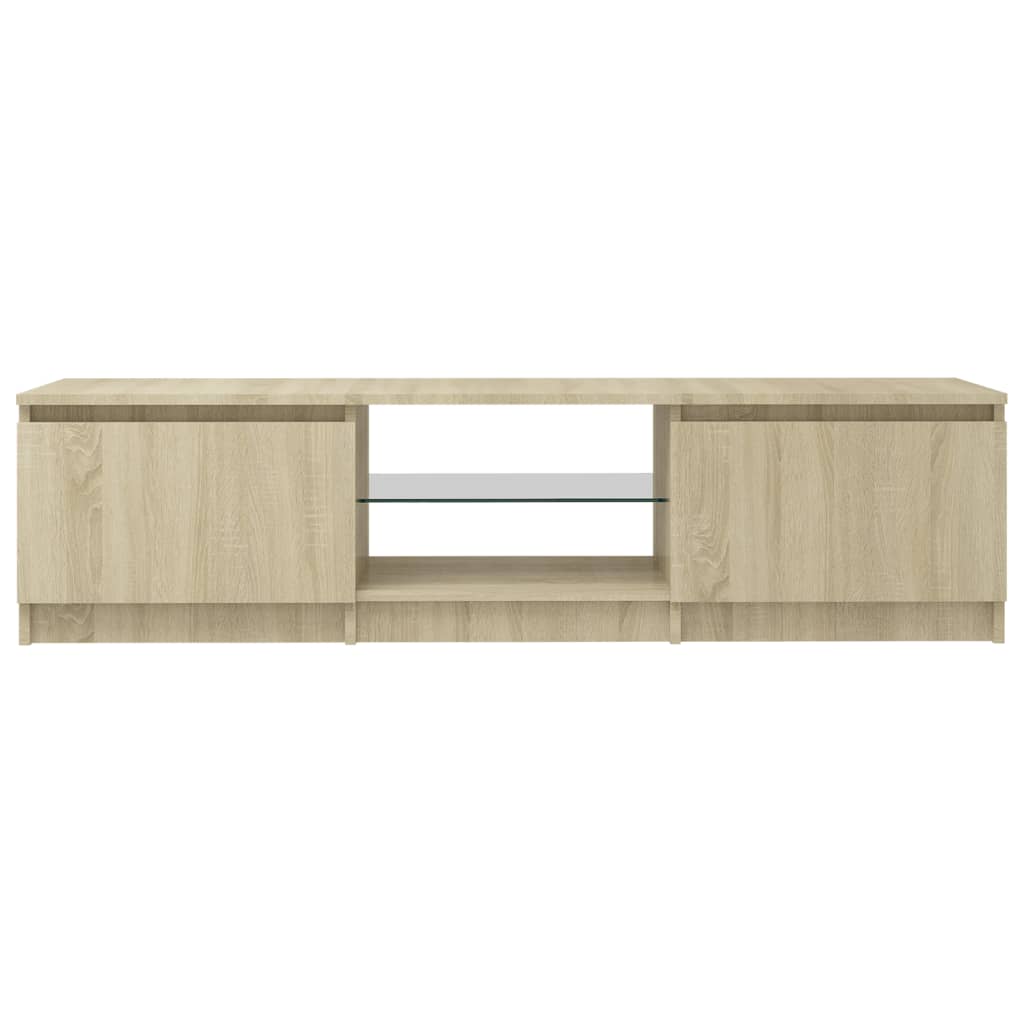 TV-Schrank mit LED-Leuchten Sonoma-Eiche 140x40x36 cm
