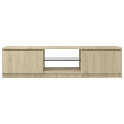 TV-Schrank mit LED-Leuchten Sonoma-Eiche 140x40x36 cm