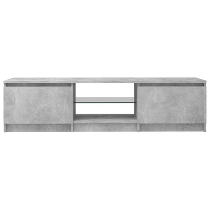 TV-Schrank mit LED-Leuchten Betongrau 140x40x36 cm