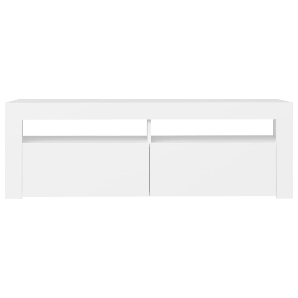 TV-Schrank mit LED-Leuchten Weiß 120x35x40 cm
