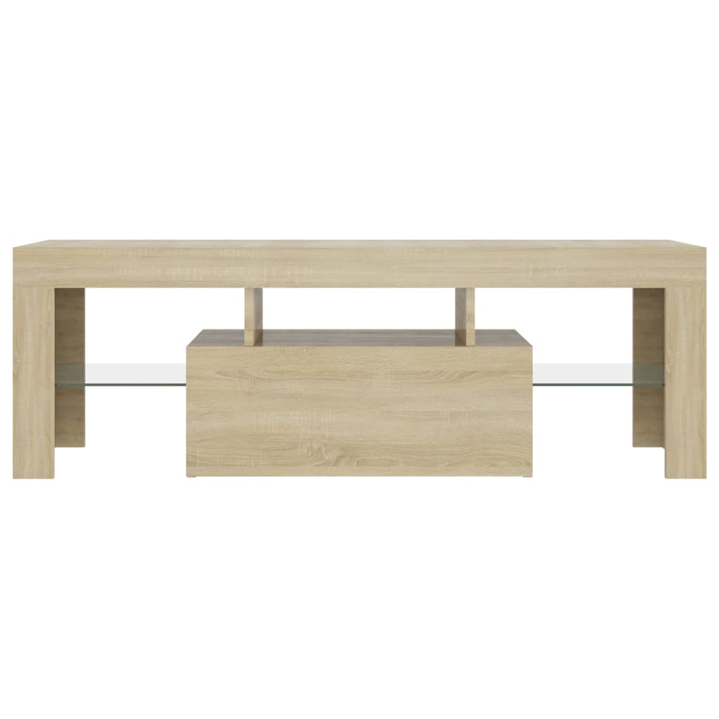 TV-Schrank mit LED-Leuchten Sonoma-Eiche 120x35x40 cm