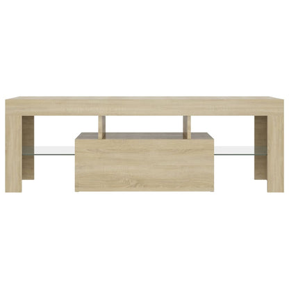 TV-Schrank mit LED-Leuchten Sonoma-Eiche 120x35x40 cm