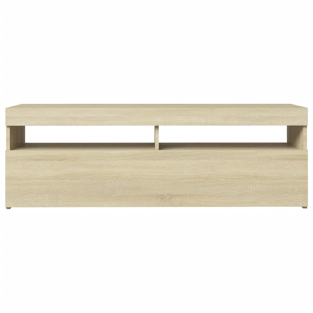 TV-Schrank mit LED-Leuchten Sonoma-Eiche 120x35x40 cm