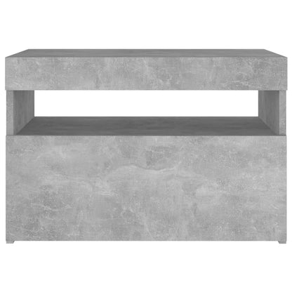 TV-Schränke LED-Leuchten 2 Stk. Betongrau 60x35x40 cm