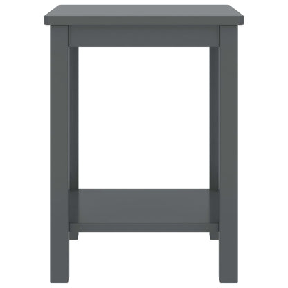 Nachttisch Dunkelgrau 35x30x47 cm Kiefer Massivholz