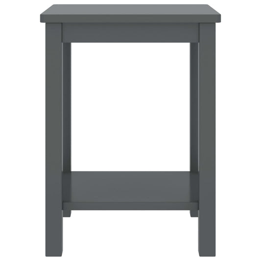 Nachttisch Dunkelgrau 35x30x47 cm Kiefer Massivholz