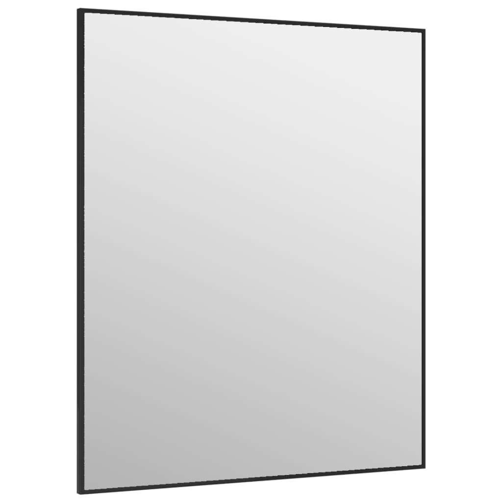 Türspiegel Schwarz 50x60 cm Glas und Aluminium