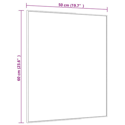 Türspiegel Schwarz 50x60 cm Glas und Aluminium