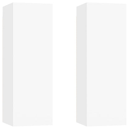 TV-Schränke 2 Stk. Weiß 30,5x30x90 cm Holzwerkstoff