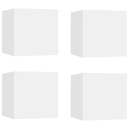 TV-Wandschränke 4 Stk. Weiß 30,5x30x30 cm