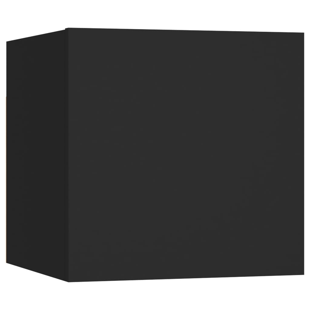 TV-Wandschränke 2 Stk. Schwarz 30,5x30x30 cm