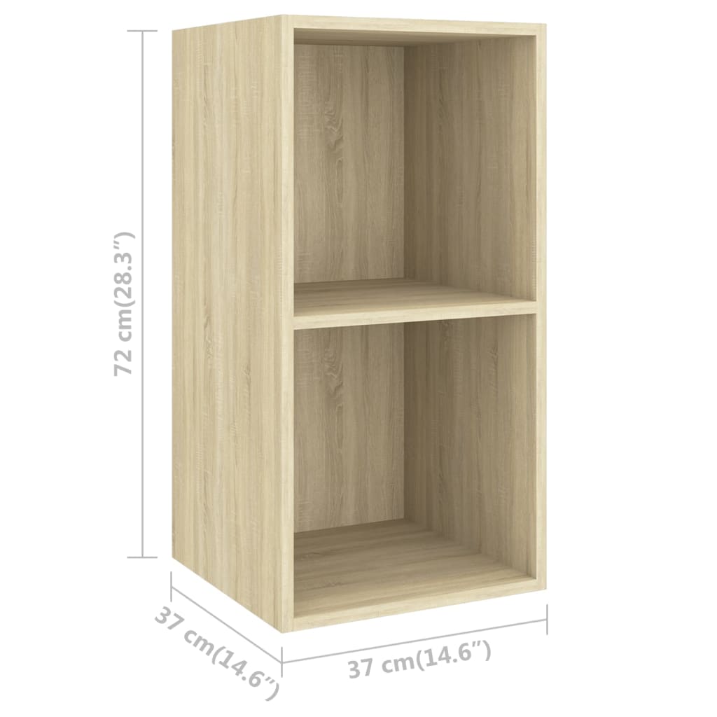 TV-Wandschrank Sonoma-Eiche 37x37x72 cm Holzwerkstoff