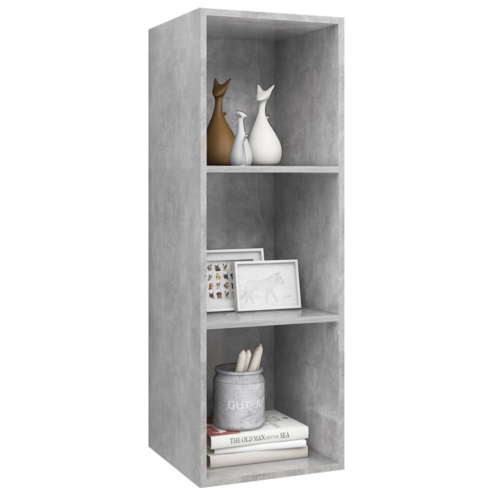 TV-Wandschrank Betongrau 37x37x107 cm Holzwerkstoff