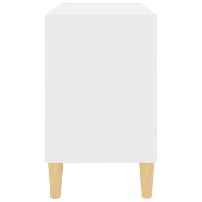 TV-Schrank mit Massivholz-Beinen Weiß 69,5x30x50 cm