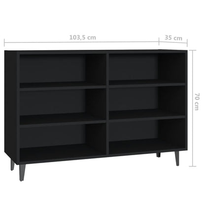 Sideboard Schwarz 103,5x35x70 cm Holzwerkstoff