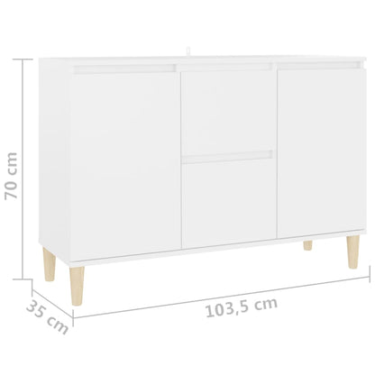 Sideboard Weiß 101x35x70 cm Holzwerkstoff