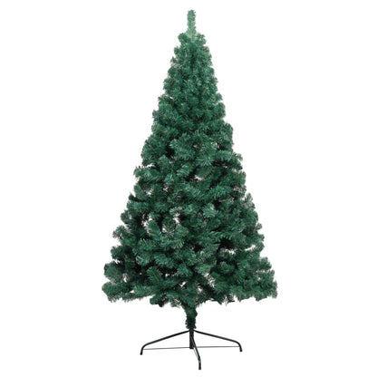 Künstlicher Halb-Weihnachtsbaum mit Ständer Grün 240 cm PVC