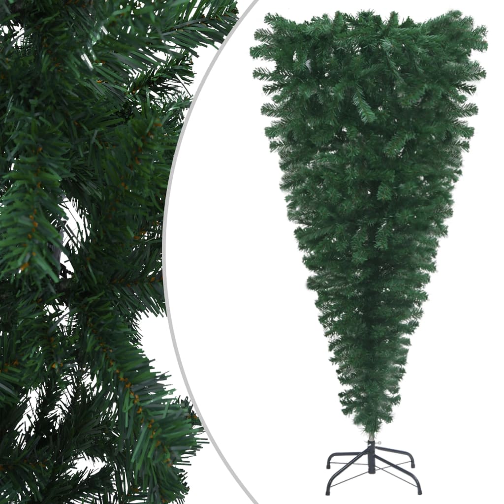 Künstlicher Weihnachtsbaum mit Ständer Umgekehrt Grün 120 cm