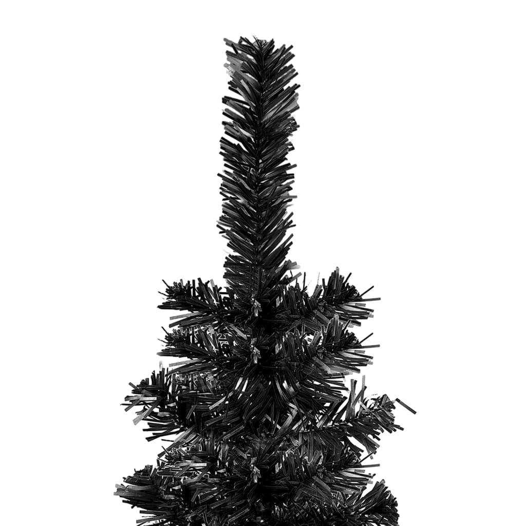 Schlanker Weihnachtsbaum Schwarz 240 cm