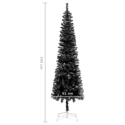 Schlanker Weihnachtsbaum Schwarz 240 cm