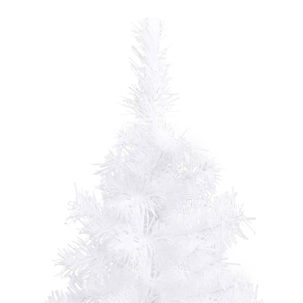 Künstlicher Eck-Weihnachtsbaum Weiß 240 cm PVC