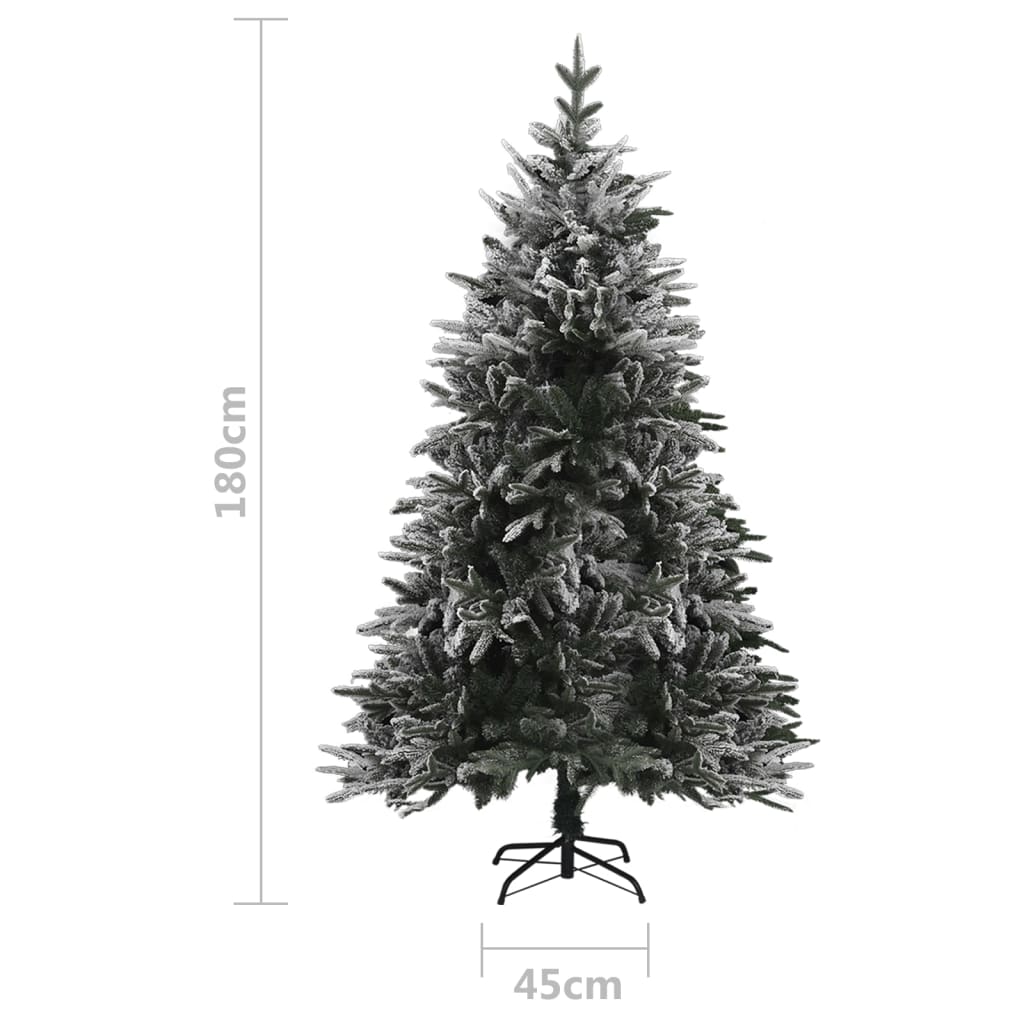 Künstlicher Weihnachtsbaum Beschneit Grün 180 cm PVC PE