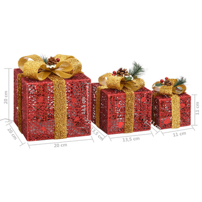 Geschenkboxen Deko-Set 3 Stk. Rot Outdoor Indoor