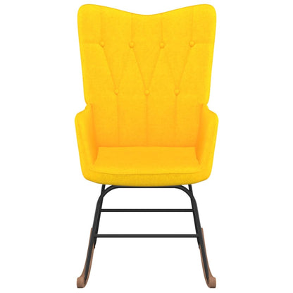 Schaukelstuhl Senfgelb Stoff