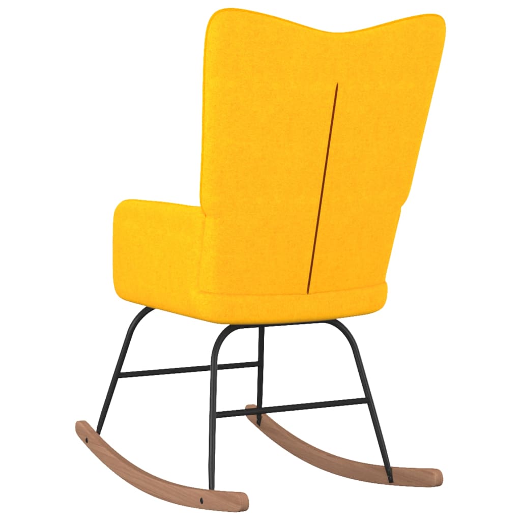 Schaukelstuhl Senfgelb Stoff