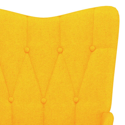 Schaukelstuhl Senfgelb Stoff