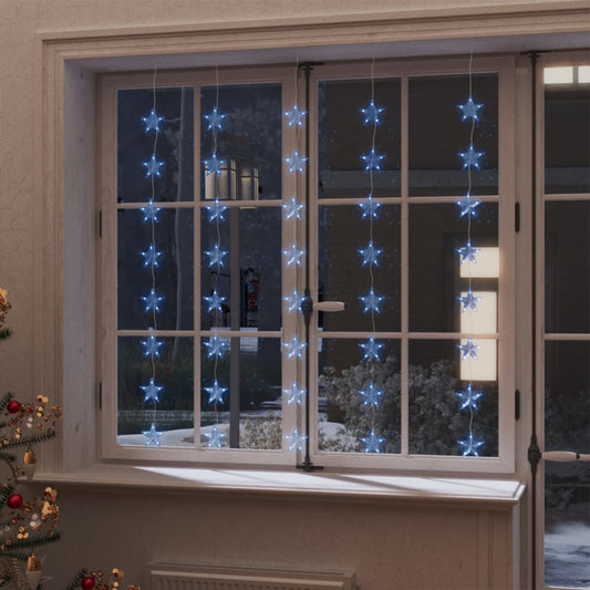 LED Sternenvorhang Lichterkette 200 LED Blau 8 Funktionen