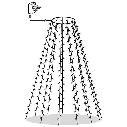 Weihnachtsbaum-Lichternetz mit 150 LEDs Kaltweiß 150 cm