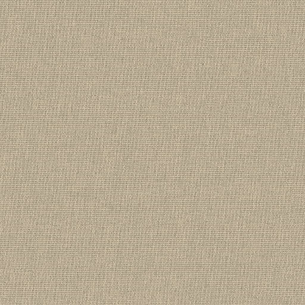 Babybett mit Matratze Taupe Leinenstoff