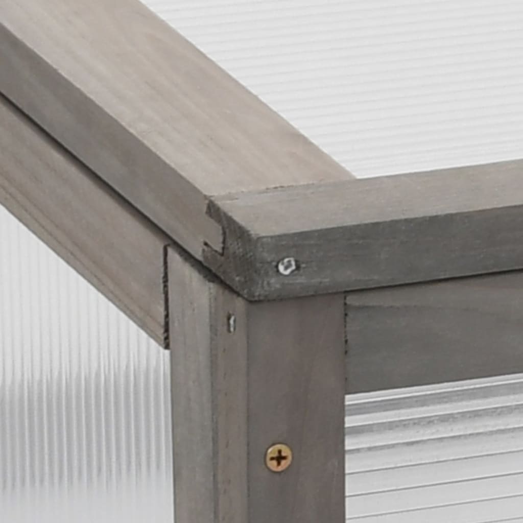 Hochbeet mit Gewächshaus 110x54x120 cm Massivholz Tanne